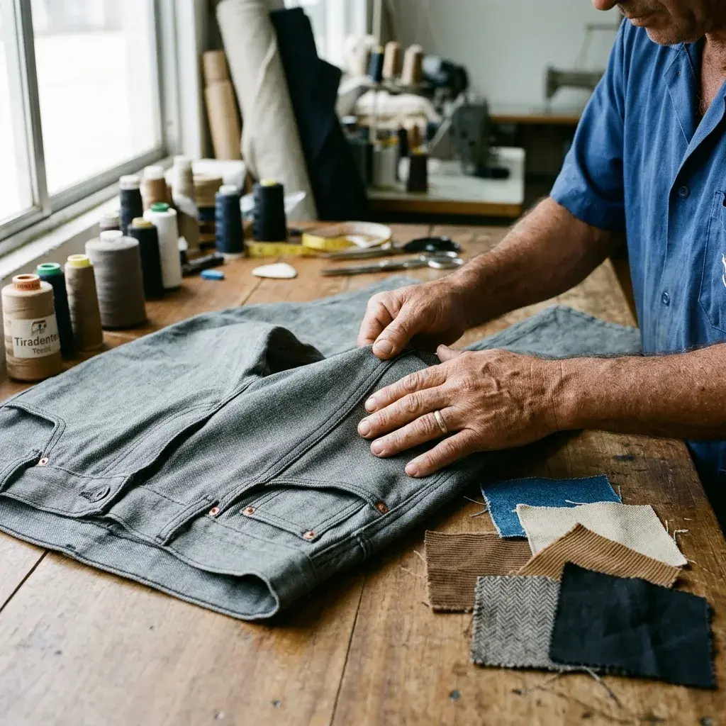 O que é brim e por que ele é o tecido preferido para uniformes de trabalho? — Calça de Brim Personalizada para Uniforme: O que Saber Antes de Pedir