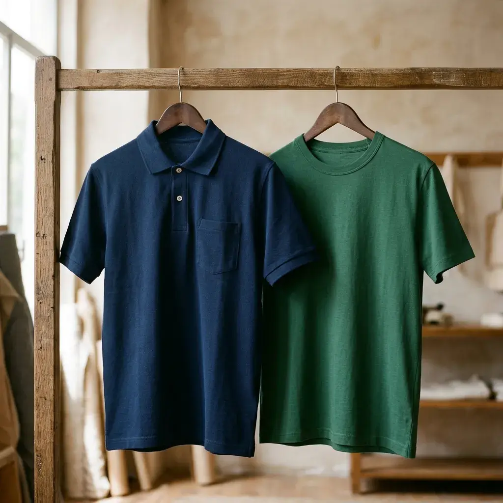 O que diferencia a camisa polo da camiseta no contexto de uniforme? — Camisa Polo ou Camiseta: Qual Uniforme Faz Mais Sentido para sua Empresa?